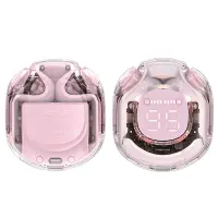 Wireless Hands Free TWS Acefast T9 Color Lotus Pink v5.3  with Led Display Noise Reduction IPX4 Inlude Case and Llanyard