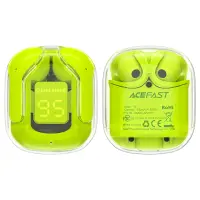 Wireless Hands Free TWS Acefast T6 Color Youth Green v5.0  with Led Display Noise Reduction IPX4 Inlude Case