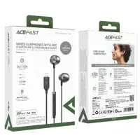 Hands Free Acefast L1 Earphones Stereo Lightning Apple Certified MFI Black1.2m