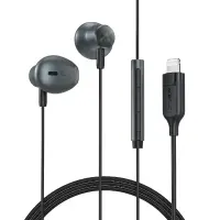 Hands Free Acefast L1 Earphones Stereo Lightning Apple Certified MFI Black1.2m