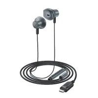 Hands Free Acefast L1 Earphones Stereo Lightning Apple Certified MFI Black1.2m