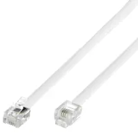 Telephone Cable RJ11 1.5m White