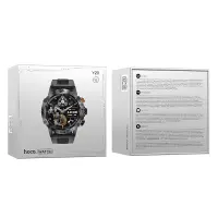 Smartwatch Hoco Y16 IP67 IPS Screen 1.39" 260mAh V5.1 with Call Function Black