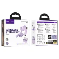 Wireless Hands Free Hoco EQ12 Rima TWS V5.3 350 mAh Master/Slave Switch Purple