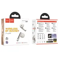 Wireless Hands Free Hoco EQ7 SnowflakeTWS V5.3 300mAh with Voice Assistant Activation 7h Talk Time and LED Display White