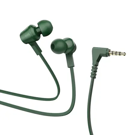 Hands Free Hoco M86 Oceanic Universal Earphones Deep Bass Stereo 3.5mm Green 1.2m