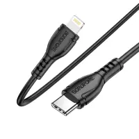 Data Cable Borofone BX51 Triumph USB-C to Lightning 12W 2.4A 1m Black