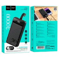 Power Bank Hoco J123Β Element 30000mAh PD3.0, PD20W, QC3.0, QC2.0 with 3xUSB-A and USB-C Black