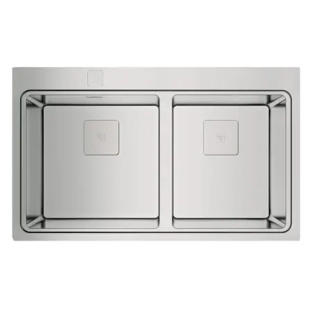 Inox sink TEKA ¨Inset installation 2 Troughs 86x52cm ZENIT RS15 2B Auto Pro Maestro