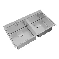 Inox sink TEKA ¨Inset installation 2 Troughs 86x52cm ZENIT RS15 2B Auto Pro Maestro