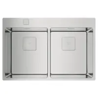 Inox Sink TEKA 2 in 1 Installation 2 Troughs 74x50cm FORLINEA 740 RS15 2B Auto