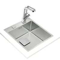 Inox sink TEKA 2 in 1 installation with 1 Troughs 44x50cm FORLINEA 40.40 RS 15 Auto