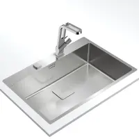 Inox sink TEKA 2 in 1 installation 1 Troughs 75x50cm FORLINEA RS15 71.40 Auto