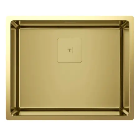 Metallic Inox Sink TEKA 3 in 1 Installation 1 Troughs 54x44cm FLEXLINEA RS15 50.40 BRASS