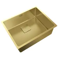 Metallic Inox Sink TEKA 3 in 1 Installation 1 Troughs 54x44cm FLEXLINEA RS15 50.40 BRASS