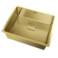 Metallic Inox Sink TEKA 3 in 1 Installation 1 Troughs 54x44cm FLEXLINEA RS15 50.40 BRASS