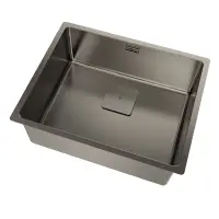 Metallic Τitanium Sink TEKA 3 in 1 Installation 1 Troughs 54x44cm FLEXLINEA RS15 50.40