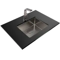 Metallic Τitanium Sink TEKA 3 in 1 Installation 1 Troughs 54x44cm FLEXLINEA RS15 50.40