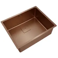 Metallic Copper Sink TEKA 3 in 1 Installation 1 Troughs 54x44cm FLEXLINEA RS15 50.40