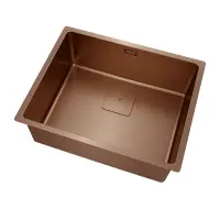 Metallic Copper Sink TEKA 3 in 1 Installation 1 Troughs 54x44cm FLEXLINEA RS15 50.40