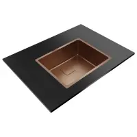 Metallic Copper Sink TEKA 3 in 1 Installation 1 Troughs 54x44cm FLEXLINEA RS15 50.40