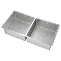 Inox Sink TEKA 2 in 1 Installation 2 Troughs 86x44cm FLEXLINEA RS15 2B 860 PureClean