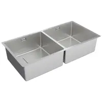 Inox Sink TEKA 2 in 1 Installation 2 Troughs 86x44cm FLEXLINEA RS15 2B 860 PureClean