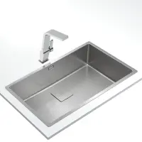 Inox Sink TEKA 3 in 1 Installation 1 Troughs 75x44cm FLEXLINEA RS15 71.40 PureClean