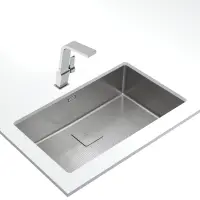 Inox Sink TEKA 3 in 1 Installation 1 Troughs 75x44cm FLEXLINEA RS15 71.40 PureClean