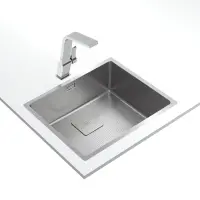 Inox Sink TEKA 3 in 1 Installation 1 Troughs 54x44cm FLEXLINEA RS15 50.40 PureClean