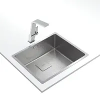 Inox Sink TEKA 3 in 1 Installation 1 Troughs 54x44cm FLEXLINEA RS15 50.40 PureClean