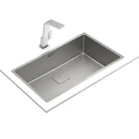 Inox Sink TEKA 3 in 1 Installation 1 Troughs 75x44cm FLEXLINEA RS15 71.40 M-FX FORTINOX