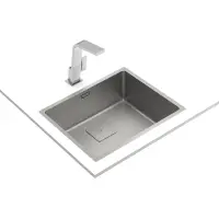 Inox Sink TEKA 3 in 1 Installation 1 Troughs 54x44cm FLEXLINEA RS15 50.40 M-FX FORTINOX