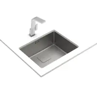 Inox Sink TEKA 3 in 1 Installation 1 Troughs 54x44cm FLEXLINEA RS15 50.40 M-FX FORTINOX