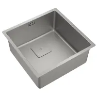 Inox Sink TEKA 3 in 1 Installation 1 Troughs 44x44cm FLEXLINEA RS15 40.40 M-FX FORTINOX