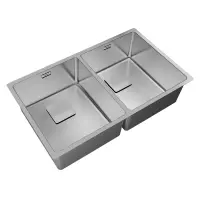 Inox Sink TEKA 3 in 1 Installation 2 Troughs 74x44cm FLEXLINEA RS15 2B 740