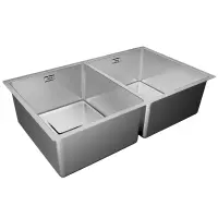 Inox Sink TEKA 3 in 1 Installation 2 Troughs 74x44cm FLEXLINEA RS15 2B 740