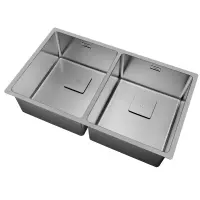 Inox Sink TEKA 3 in 1 Installation 2 Troughs 74x44cm FLEXLINEA RS15 2B 740