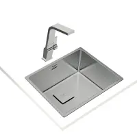 Inox Sink TEKA 3 in 1 Installation 1 Troughs 54x44cm FLEXLINEA RS15 50.40