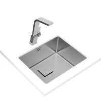 Inox Sink TEKA 3 in 1 Installation 1 Troughs 54x44cm FLEXLINEA RS15 50.40