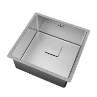 Inox Sink TEKA 3 in 1 Installation 1 Troughs 44x44cm FLEX LINEA 40.40 RS 15