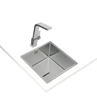 Inox Sink TEKA 3 in 1 Installation 1 Troughs 44x44cm FLEX LINEA 40.40 RS 15