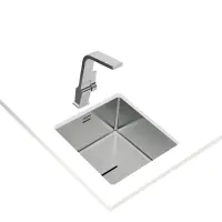 Inox Sink TEKA 3 in 1 Installation 1 Troughs 44x44cm FLEX LINEA 40.40 RS 15