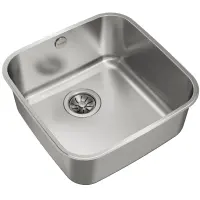 Inox Sink TEKA Undermount Installation 1 Trough 33,5x43,5cm BE 40.40 1B TOTAL