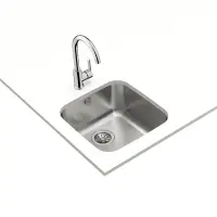 Inox Sink TEKA Undermount Installation 1 Trough 33,5x43,5cm BE 40.40 1B TOTAL