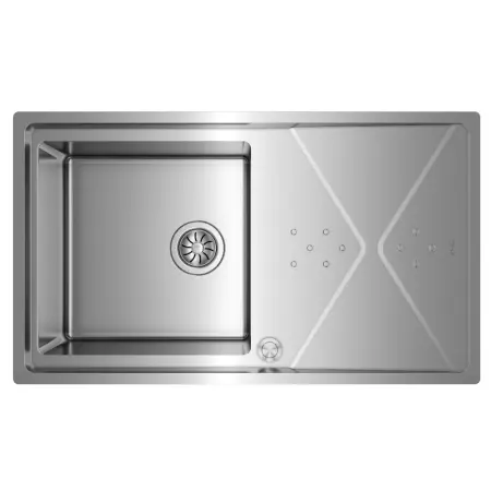 Inox sink TEKA 1 Troughs with Apron 2 in 1 Installation 86,4x50,4cm BROOKLYN 50 M-XP 1B 1D