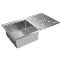 Inox sink TEKA 1 Troughs with Apron 2 in 1 Installation 86,4x50,4cm BROOKLYN 50 M-XP 1B 1D