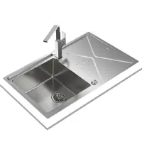 Inox sink TEKA 1 Troughs with Apron 2 in 1 Installation 86,4x50,4cm BROOKLYN 50 M-XP 1B 1D