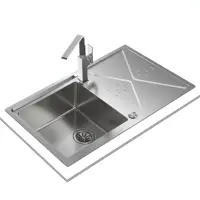 Inox sink TEKA 1 Troughs with Apron 2 in 1 Installation 86,4x50,4cm BROOKLYN 50 M-XP 1B 1D