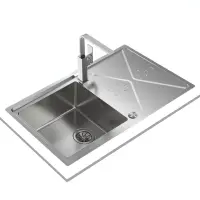 Inox sink TEKA 1 Troughs with Apron 2 in 1 Installation 86,4x50,4cm BROOKLYN 50 M-XP 1B 1D